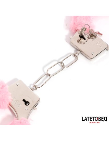 Esposas de Metal Furry con Pelo Rosa
