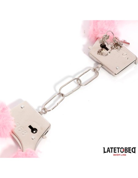 Esposas de Metal Furry con Pelo Rosa