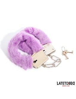 Esposas de Metal Furry de Pelo Purpura 2