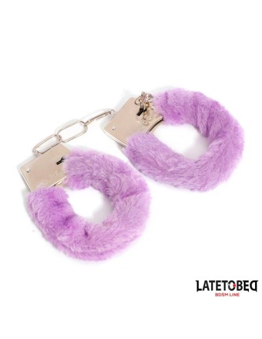 Esposas de Metal Furry de Pelo Purpura
