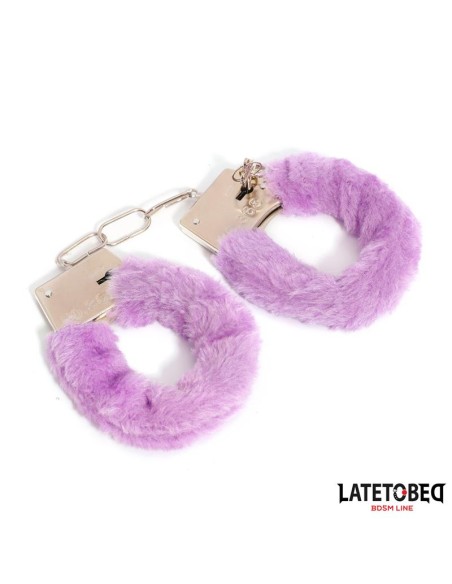 Esposas de Metal Furry de Pelo Purpura