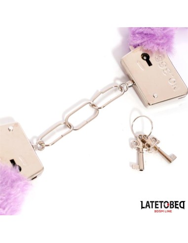 Esposas de Metal Furry de Pelo Purpura