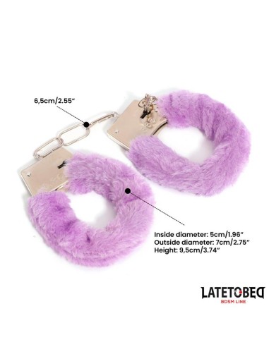 Esposas de Metal Furry de Pelo Purpura