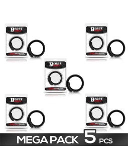 Pack de 5 Anillo Pene Ajustable Silicona Solida 15 21 cm