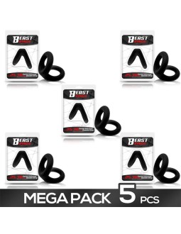 Pack 5 Anillo para el Pene Silicona Solida 25 3 cm