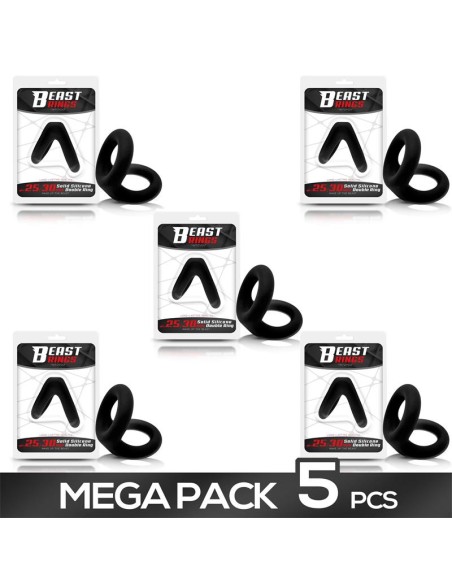 Pack 5 Anillo para el Pene Silicona Solida 25 3 cm