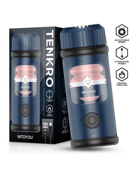 Tenkro Masturbador con Thrusting y Calor USB C