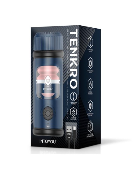 Tenkro Masturbador con Thrusting y Calor USB C