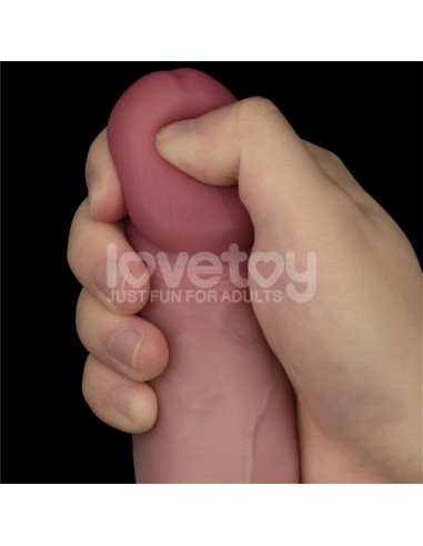 Dildo con Vibracion Piel Deslizante Silicona Dual Layer 8