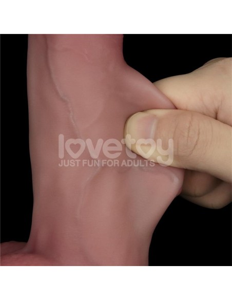 Dildo con Vibracion Piel Deslizante Silicona Dual Layer 8