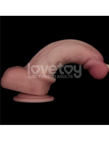 Dildo con Vibracion Piel Deslizante Silicona Dual Layer 8