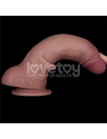 Dildo con Vibracion Piel Deslizante Silicona Dual Layer 85