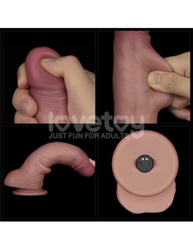 Dildo con Vibracion Piel Deslizante Silicona Dual Layer 85