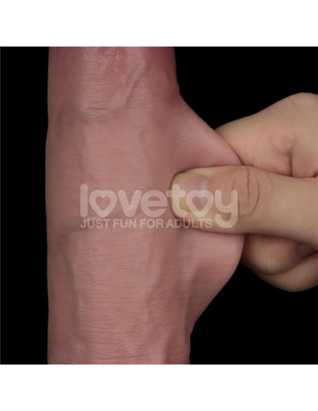 Dildo con Vibracion Piel Deslizante Silicona Dual Layer 9