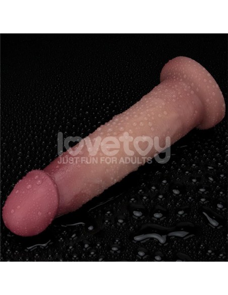 Dildo con Vibracion Piel Deslizante Silicona Dual Layer 9