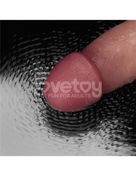 Dildo con Vibracion Piel Deslizante Silicona Dual Layer 9