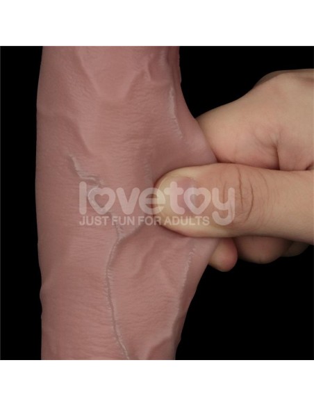 Dildo con Vibracion Piel Deslizante Silicona Dual Layer 10