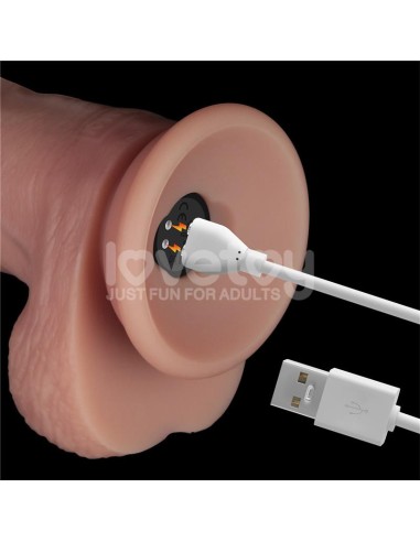 Dildo con Vibracion Piel Deslizante Silicona Dual Layer 10