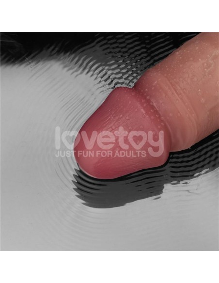 Dildo con Vibracion Piel Deslizante Silicona Dual Layer 10