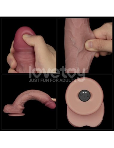 Dildo con Vibracion Piel Deslizante Silicona Dual Layer 10