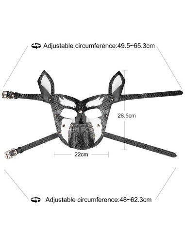 Mascara Cachorro Rebellion Reign Howl Blanco