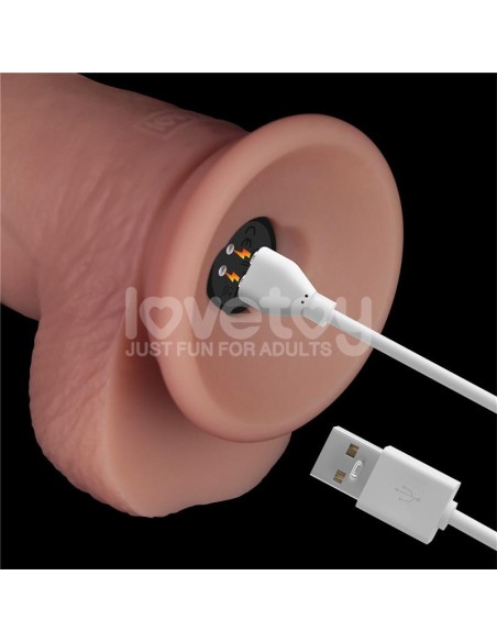 Dildo con Vibracion Piel Deslizante Silicona Dual Layer 85