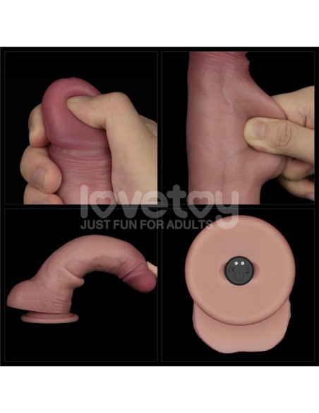 Dildo con Vibracion Piel Deslizante Silicona Dual Layer 85