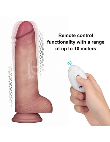 Dildo con Vibracion Piel Deslizante Silicona Dual Layer 85
