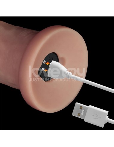 Dildo con Vibracion Piel Deslizante Silicona Dual Layer 9