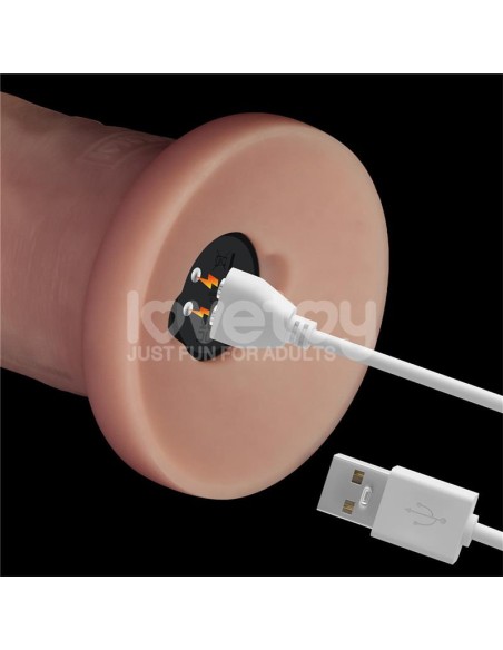 Dildo con Vibracion Piel Deslizante Silicona Dual Layer 9