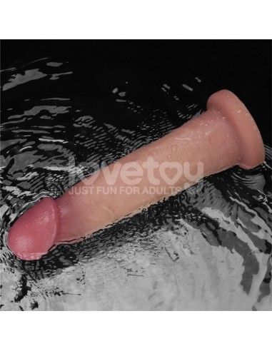 Dildo con Vibracion Piel Deslizante Silicona Dual Layer 9