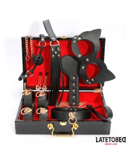 Kit Bondage de 8 Pz Cuero con Maletin de Almacenaje 2
