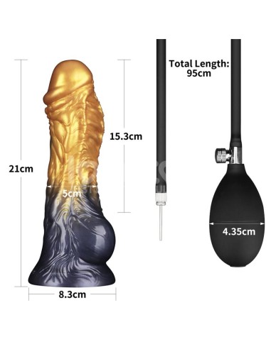 Dildo Inflable Silicona Dual Density 8