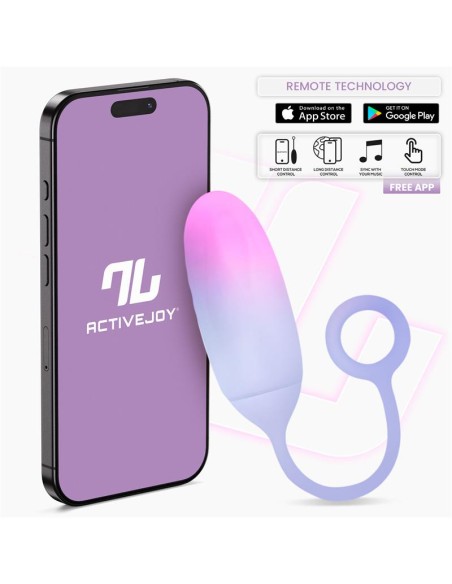 Huevo Silicona Doble Capa con APP Rosa Azul