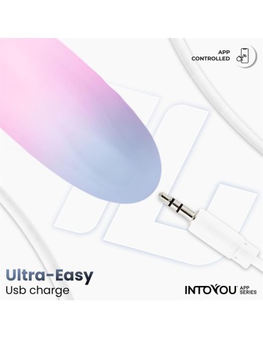 Huevo Silicona Doble Capa con APP Azul Rosa