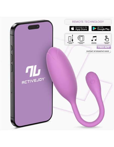 Logan Huevo Vibrador con APP Silicona Unibody Purpura