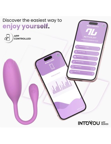 Logan Huevo Vibrador con APP Silicona Unibody Purpura