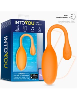 Logan Huevo Vibrador con APP Silicona Unibody Naranja 2