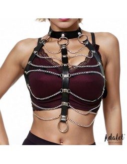 Hilda Arnes de Pecho con Cadenas Cuero Vegano Talla unica 2