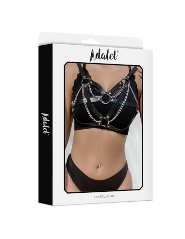 Karina Top Cuero Vegano con Cadenas Talla unica