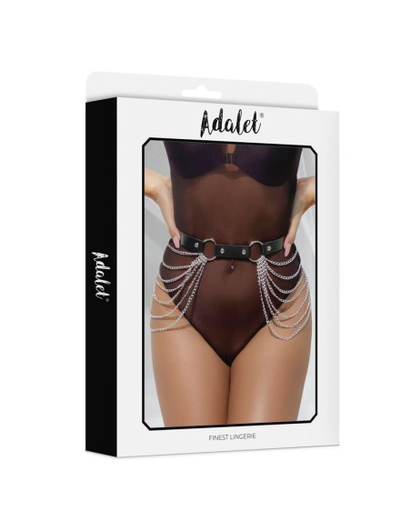 Nadine Cinturon Cuero Vegano con Cadenas Tall unica