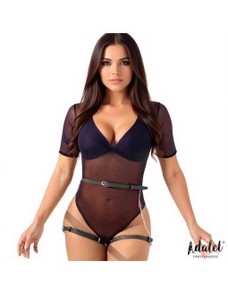 Oriana Cinturon Cuero Vegano con Cadenas Tall unica