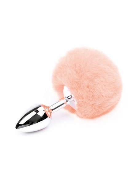 Plug Anal con Pompon Rosa Chicle Talla S
