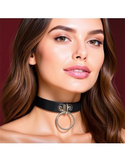 Collar con Aro Cuero Vegano Talla unica