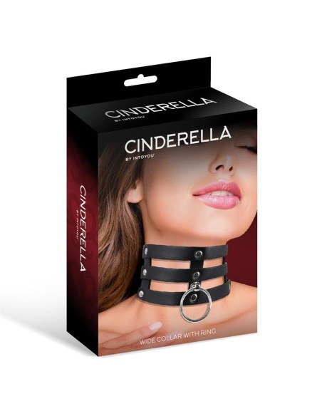 Collar Ancho con Aro Cuero Vegano Talla unica Collar Ancho con Aro Cuero Vegano Talla unica