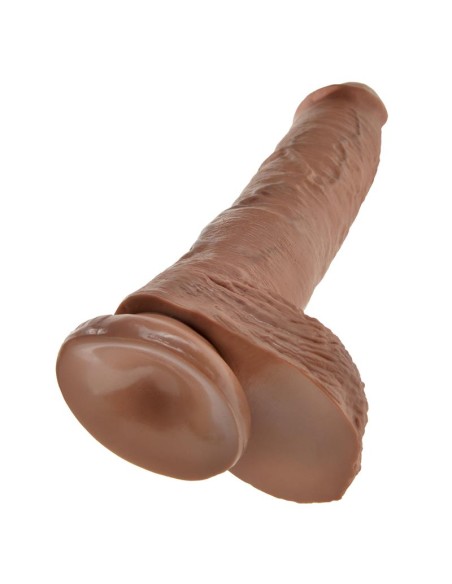 Dildo Reaslista con Testiculos 10 Bronceado