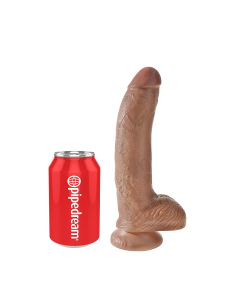 Dildo Reaslista con Testiculos 9 Bronceado