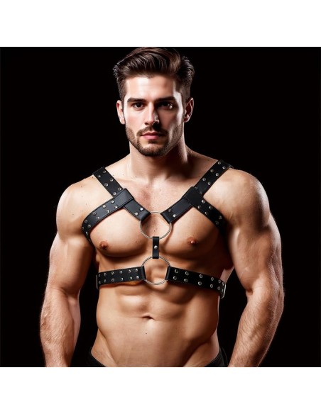 Aurum Arnes Masculino para Bondage Cuero Vegano