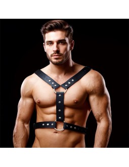 Fabrio Arnes Masculino para Bondage Cuero Vegano