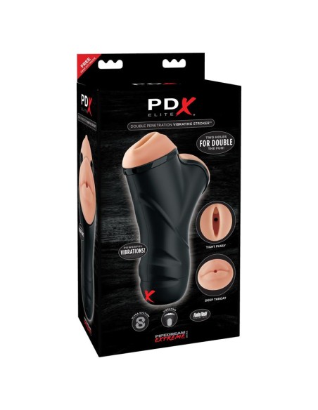 PDX Elite Masturbador de Doble Penetracion Vibrador